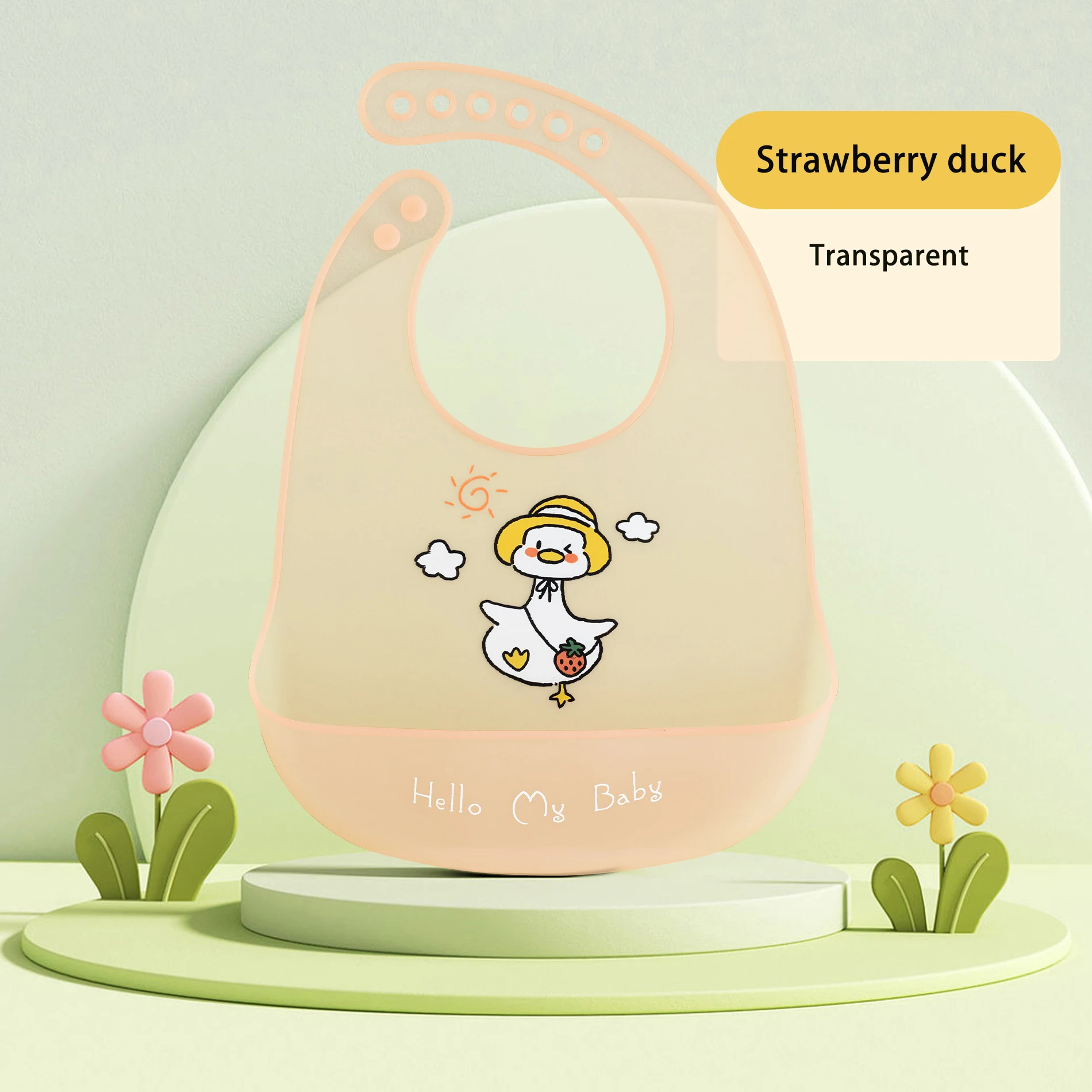 Babero de silicona impermeable para bebé – Cómodo lavable y reutilizable