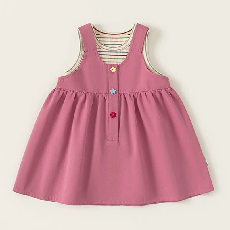 Conjunto de verano para niña con vestido sin mangas estilo lujo