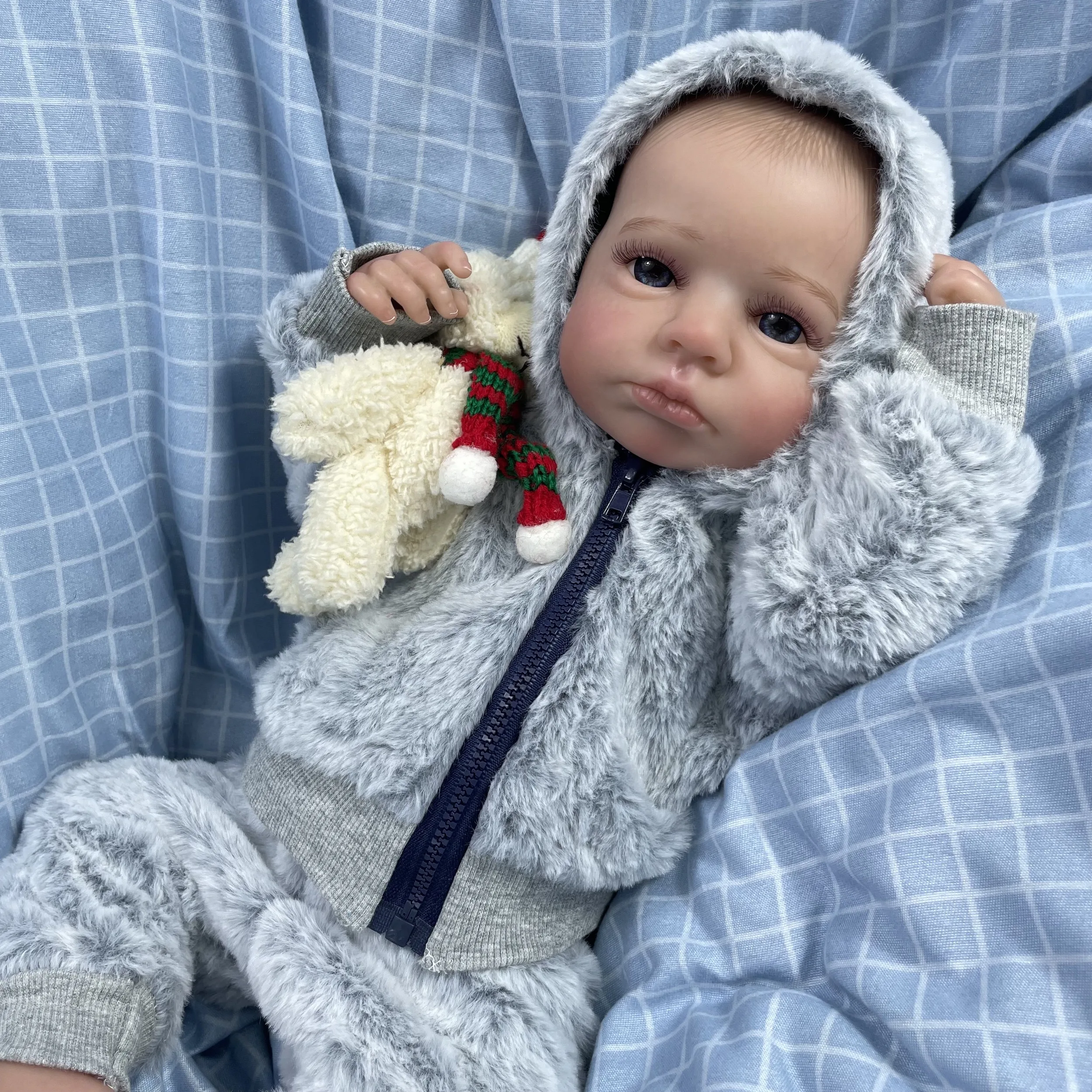 LouLou Awake muñeca reborn bebé lavable de silicona vinilo completo