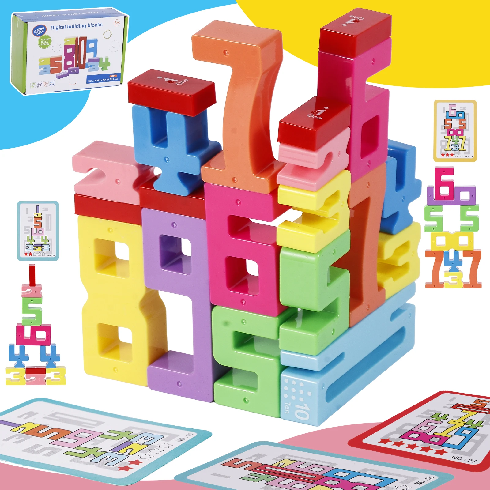 Bloques de construcción de color para juego educativo