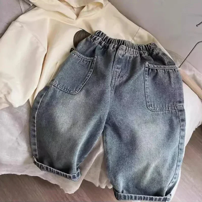 Pantalones vaqueros rectos para niños – estilo casual holgado - imagen 3