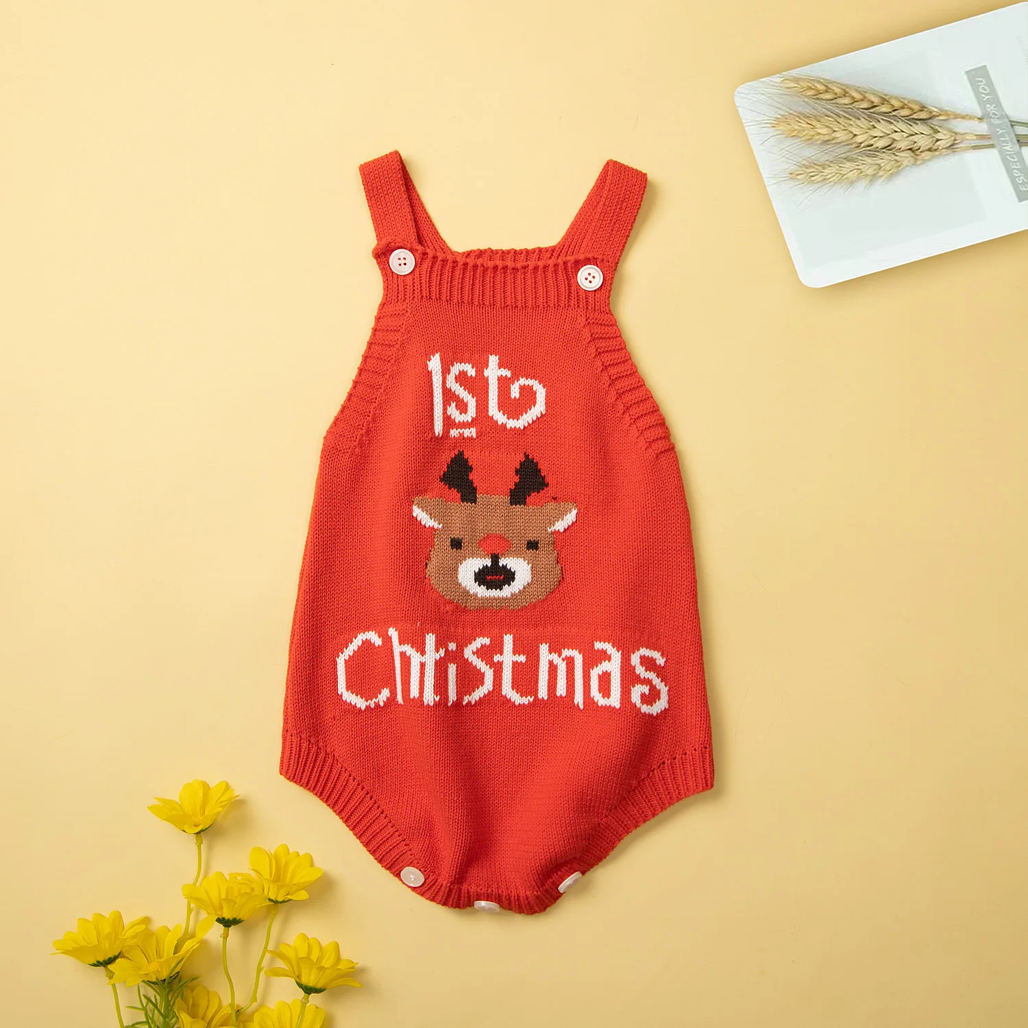 Pelele de punto unisex para bebé – Dibujos animados primavera otoño - imagen 3