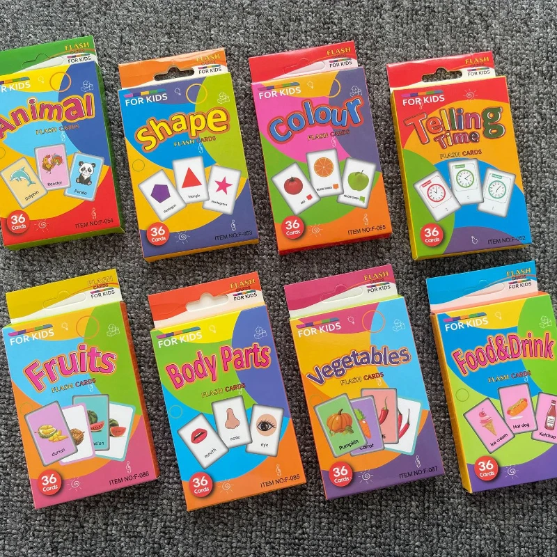 Tarjetas aprendizaje inglés para niños – Método Montessori