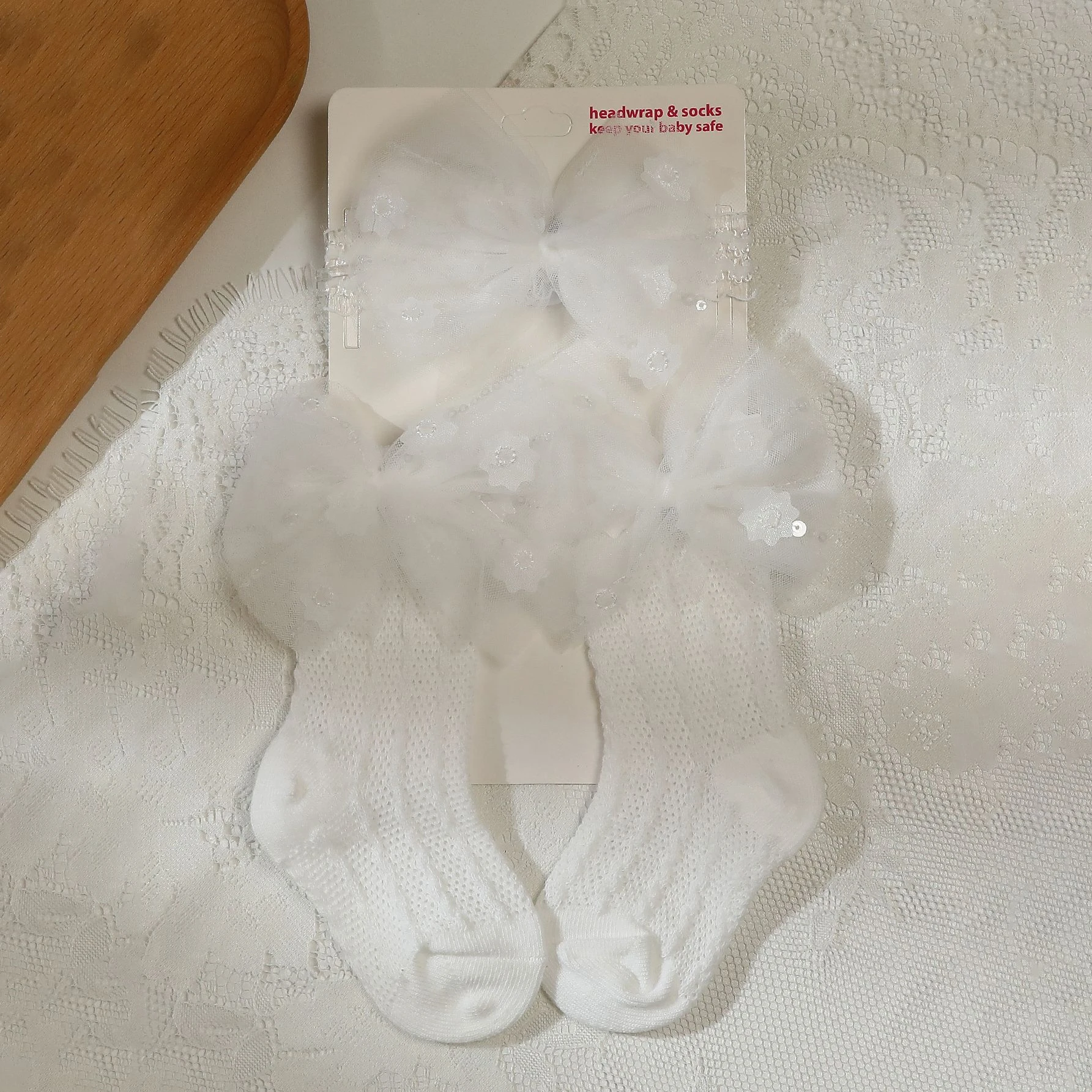 Conjunto de verano para recién nacidos con calcetines y diadema - imagen 2