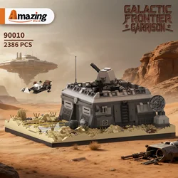 Bloques construcción espacio militar para base ciencia ficción
