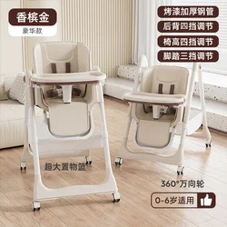 Silla alta para bebé multifuncional ajustable plegable y portátil