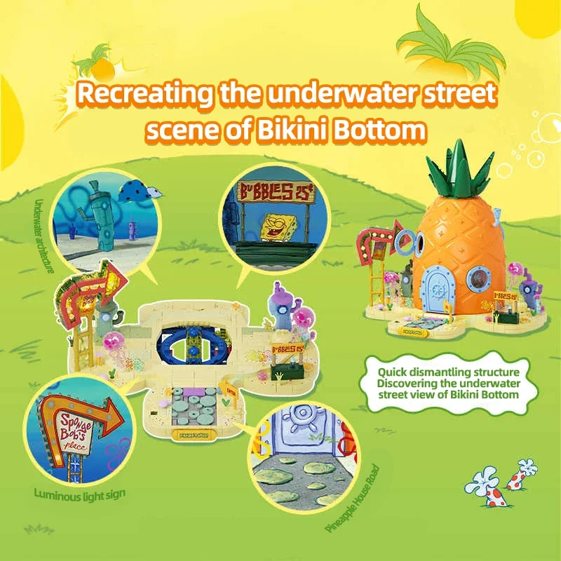 Bloques de construcción Bob Esponja con casa piña - imagen 4