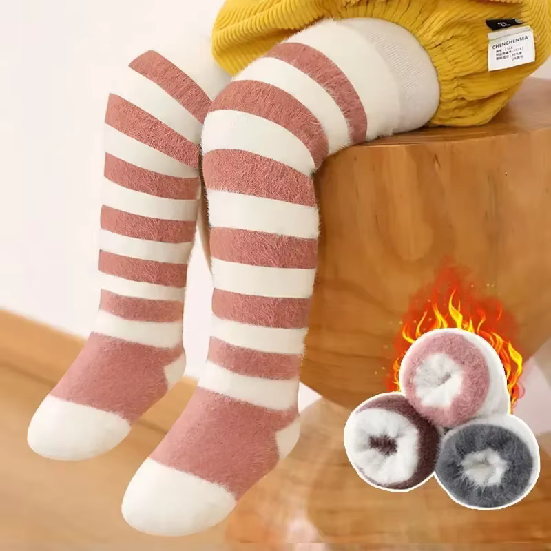 Medias de felpa gruesas para bebé - calcetines largos 0-3 años - imagen 2