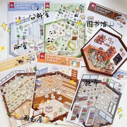 Pegatinas 3D de paisaje para niños: apilables de manualidades