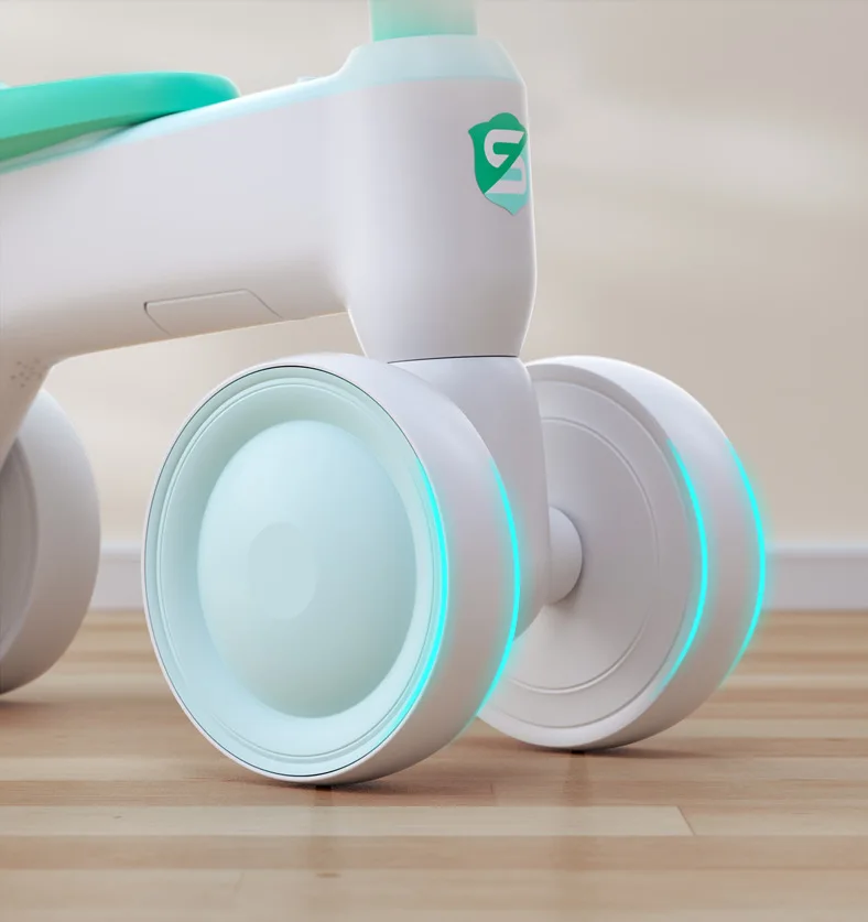Detalles ergonómicos del triciclo