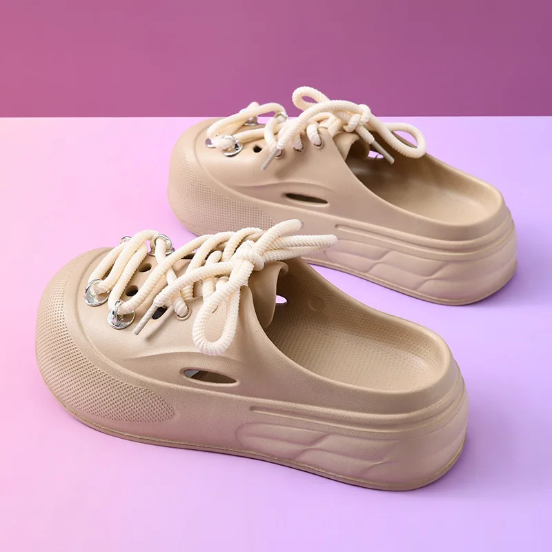 Sandalias con plataforma y cordones para niña – Ideal verano y playa - imagen 5