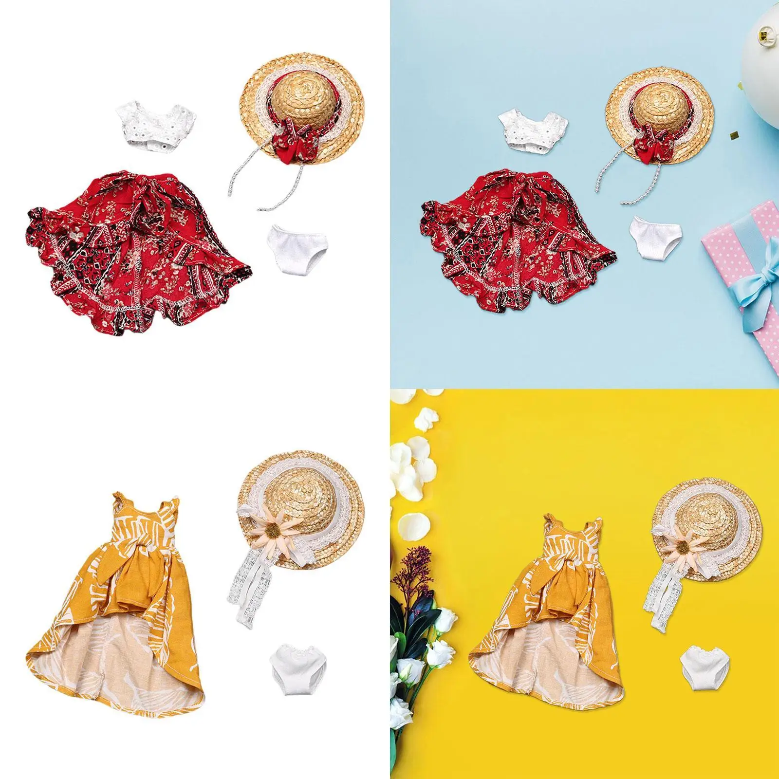 Conjunto de disfraz para muñeca con camiseta, falda y sombrero - imagen 5