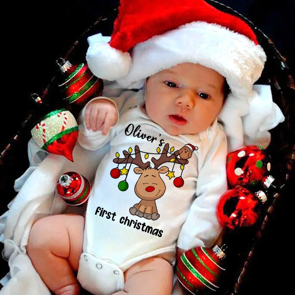 Body de Navidad para bebé con estampado de ciervo - imagen 2