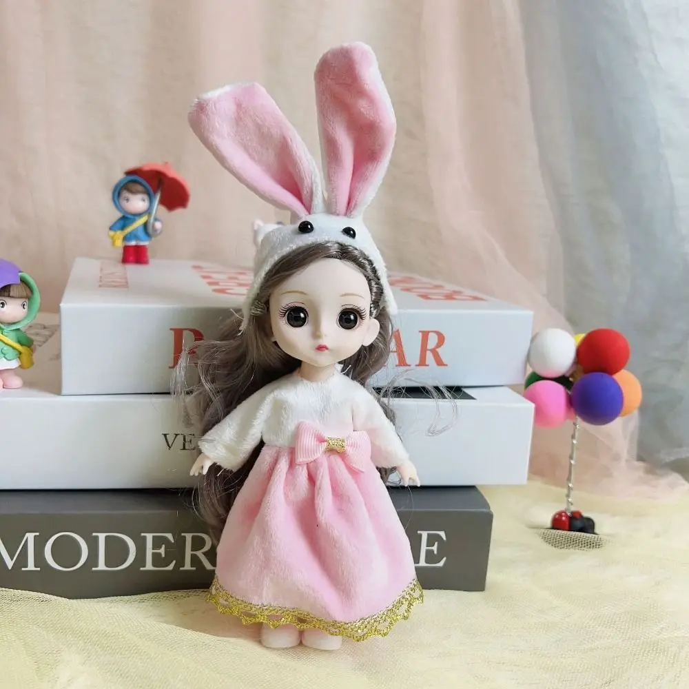 Muñeca BJD articulada con ropa de felpa para niños, juego completo - imagen 3