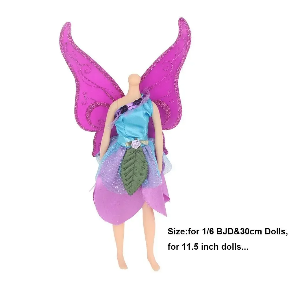 Vestido de hada para muñecas – Falda de gasa con alas de mariposa - imagen 5