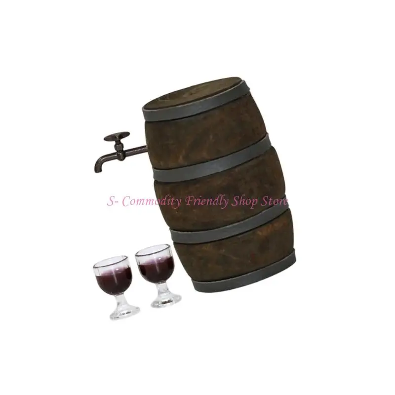 Barriles de vino en miniatura para decoración de bodega - imagen 2