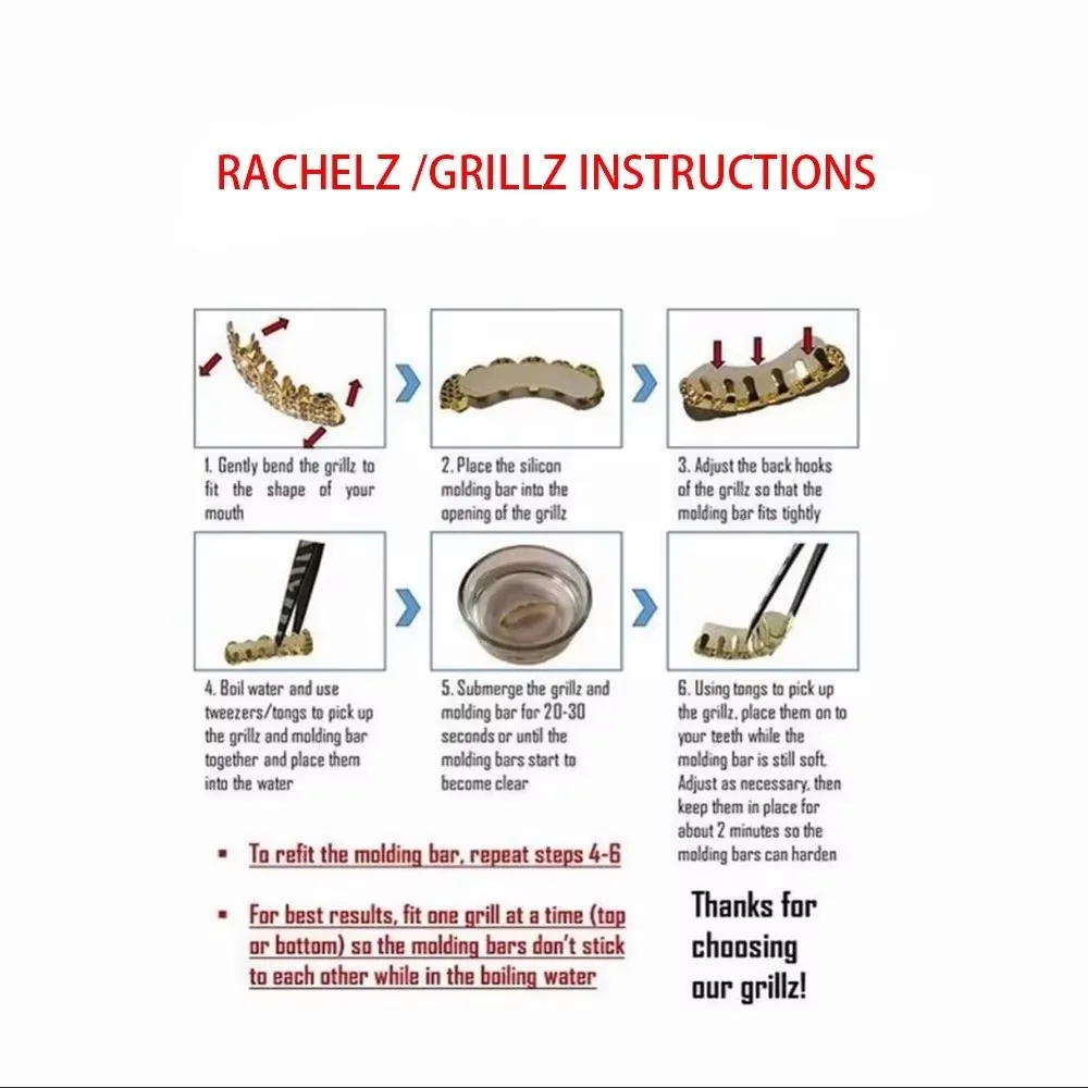Grills dentales de cobre ecológico con acabado brillante antideslizante - imagen 2