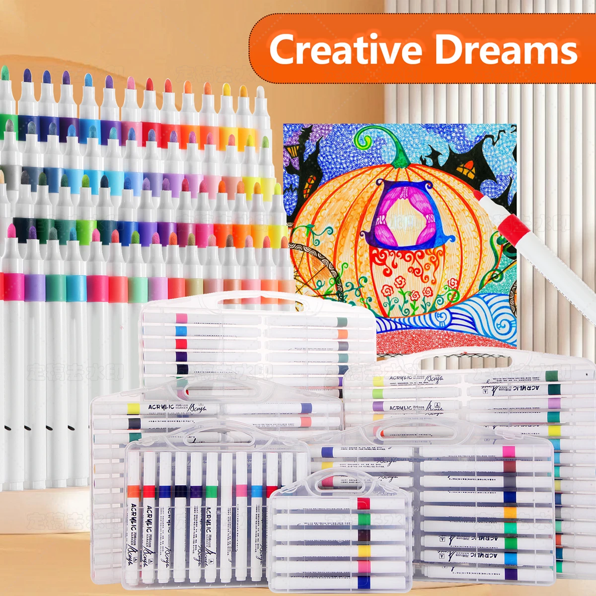 Marcadores acrílicos para niños - Set artístico multi-superficie - imagen 2