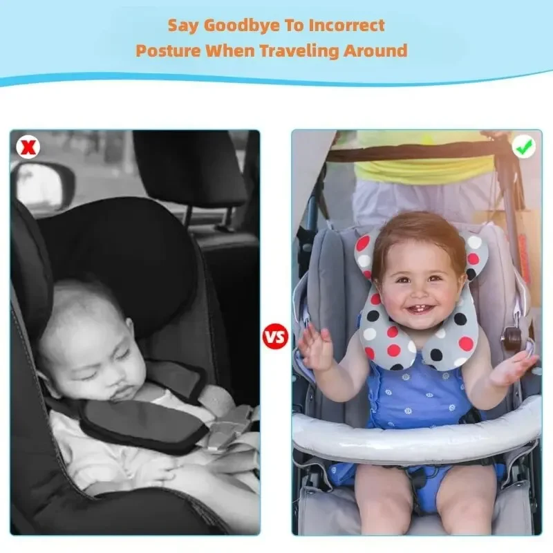 Almohada de viaje para bebé: soporte cabeza y cuello en coche - imagen 5