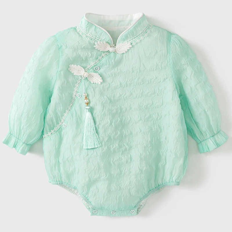 Mono niña manga larga – Conjunto boutique para bebé