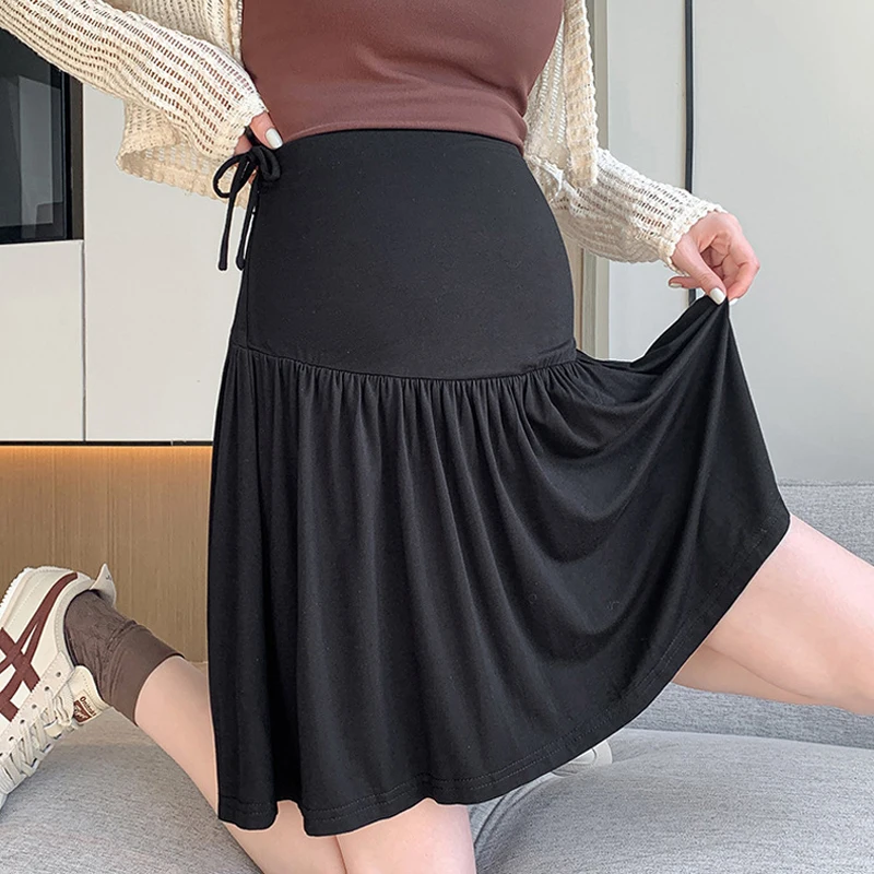 Falda premamá plisada de cintura alta para verano – Elegante - imagen 2