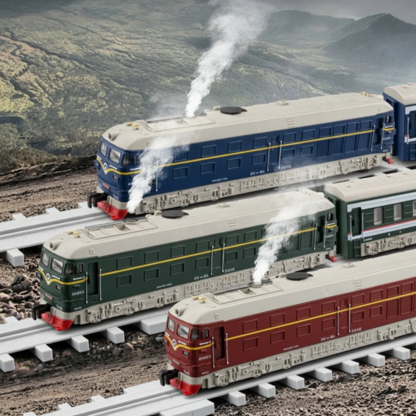 Tren eléctrico de juguete con locomotoras y acoplamientos magnetizados - imagen 4
