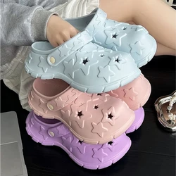 Zuecos verano niña – Plataforma cómoda con suela gruesa para casa y playa