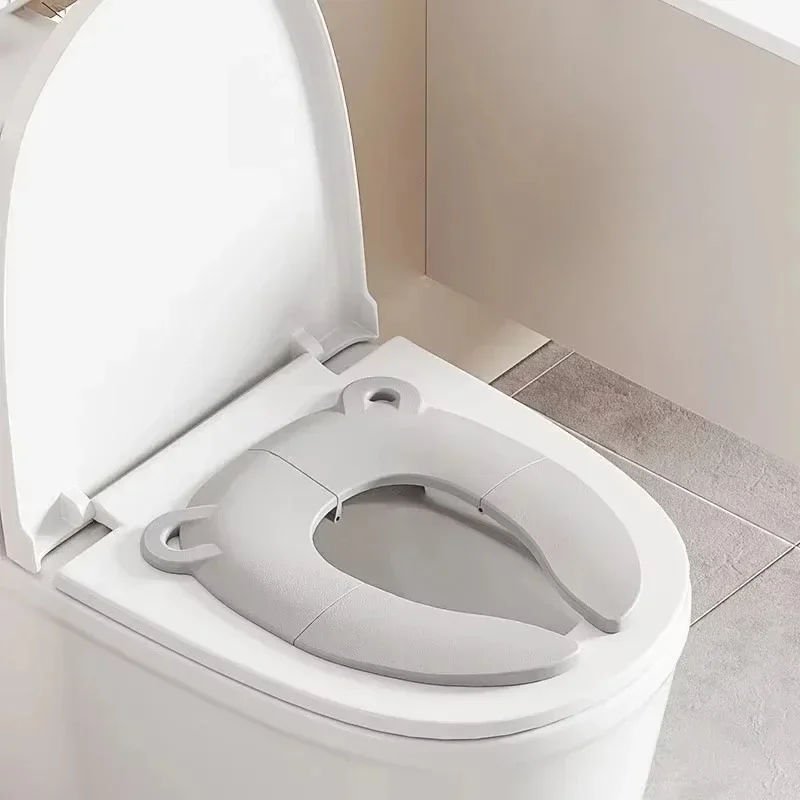 Asiento inodoro infantil portátil plegable con dibujos animados