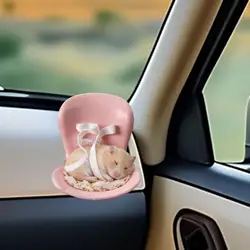 Asiento de peluche para auto con silla de muñeca de vinilo