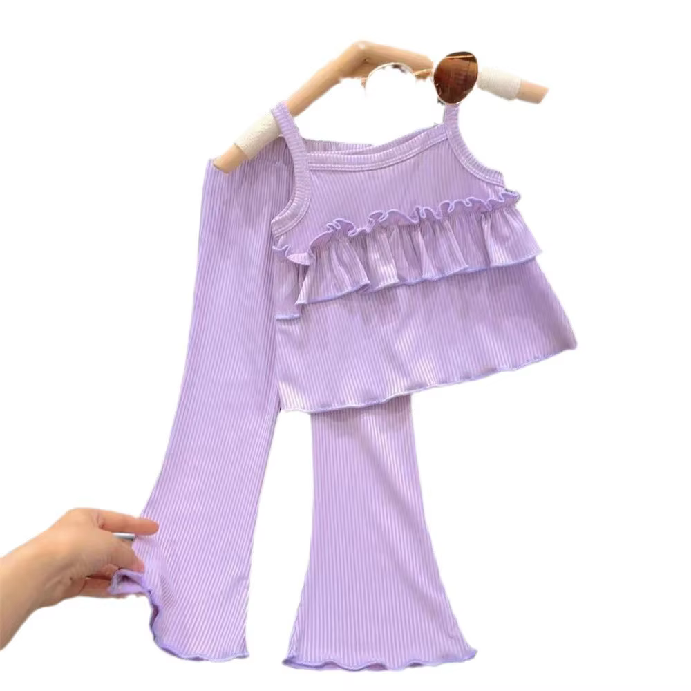Conjunto de tirantes verano para niña con pantalón capri seda helada - imagen 5