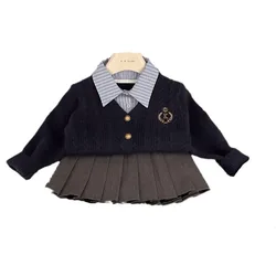Conjunto de vestido con peto y jersey para niña MILANCEL Dolce