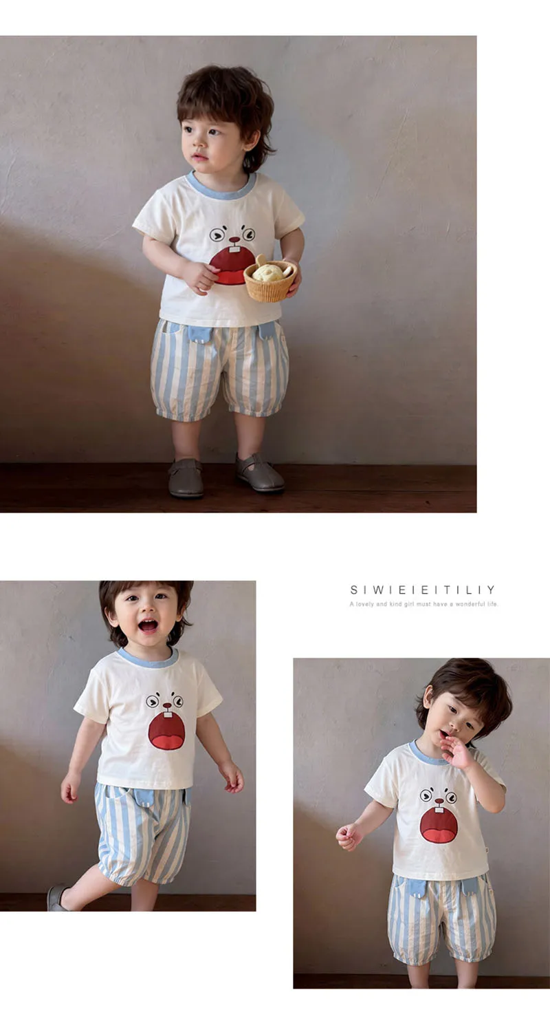Camiseta verano niños holgada manga corta dibujo pato - imagen 2