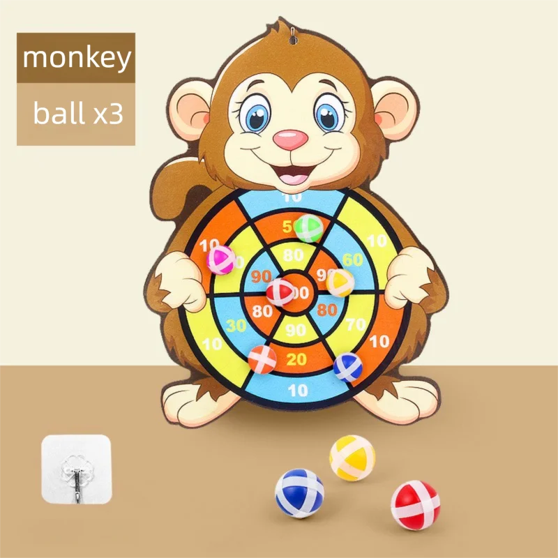 Juego de dardos Montessori adhesivo con pelotas blandas para niños - imagen 4