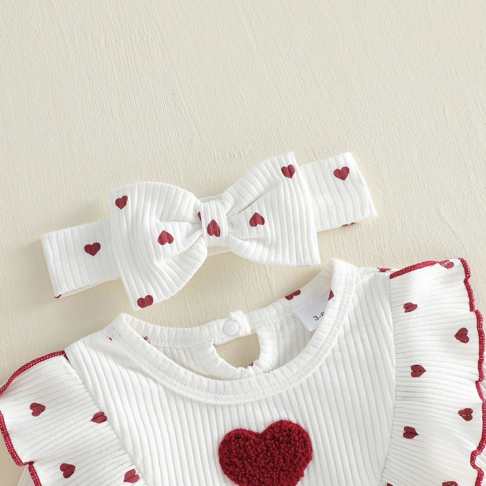 Conjunto San Valentín con corazones para niña - imagen 2