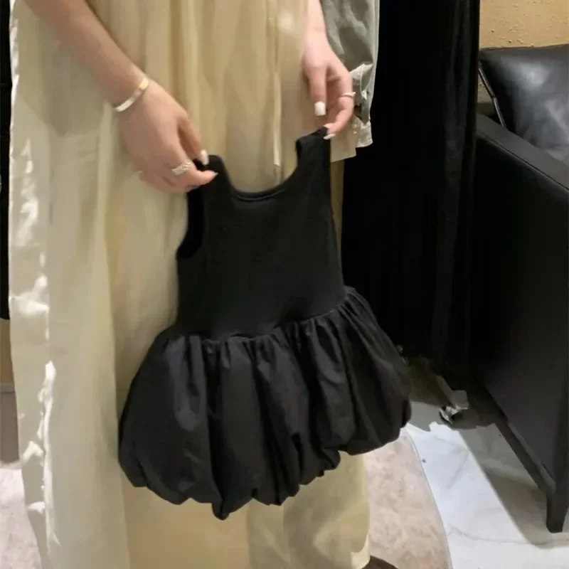 Vestido sin espalda de algodón liso con tirantes para niña - imagen 5