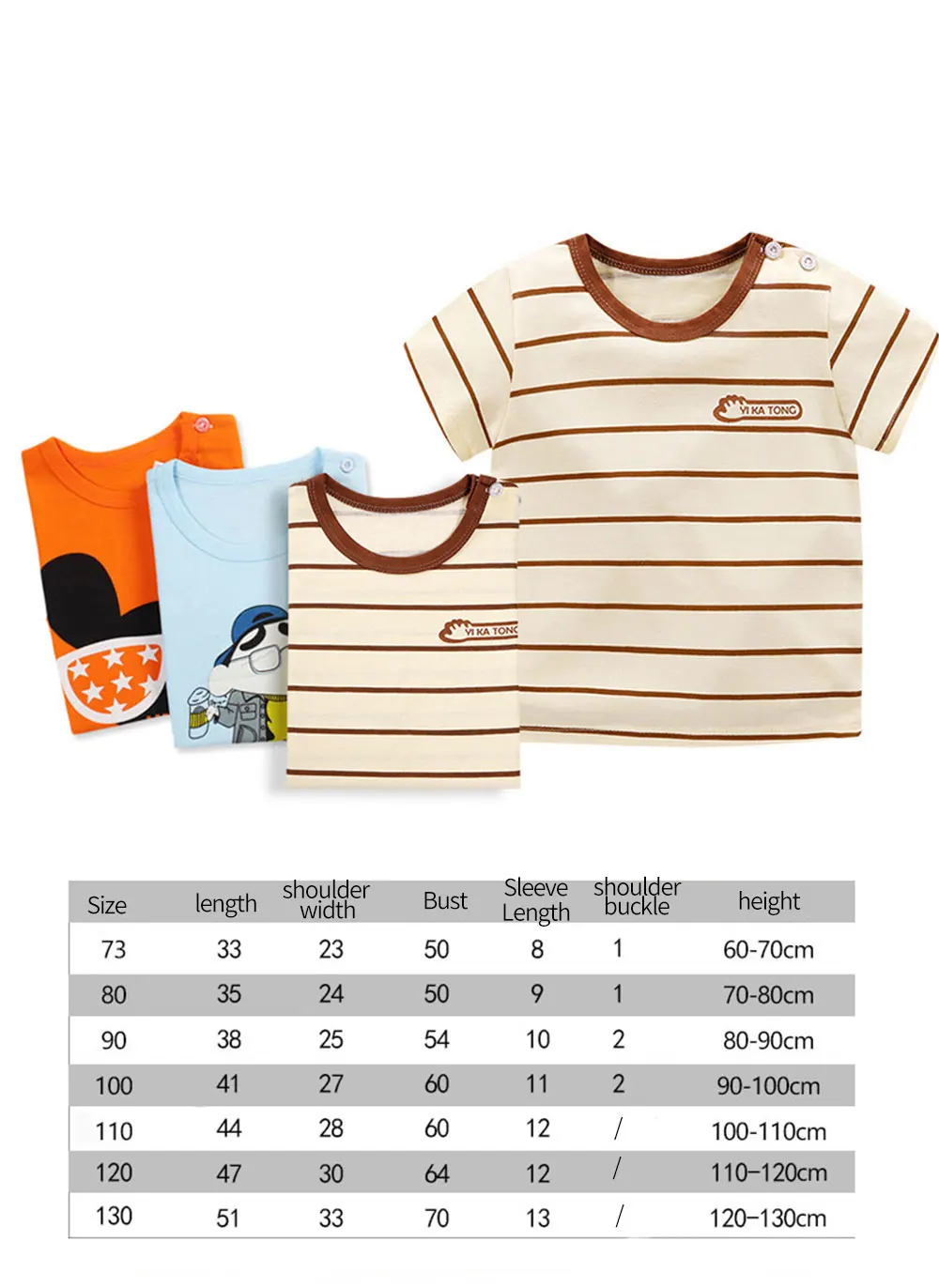 Camiseta de algodón con estampado para bebé niño y niña - imagen 5