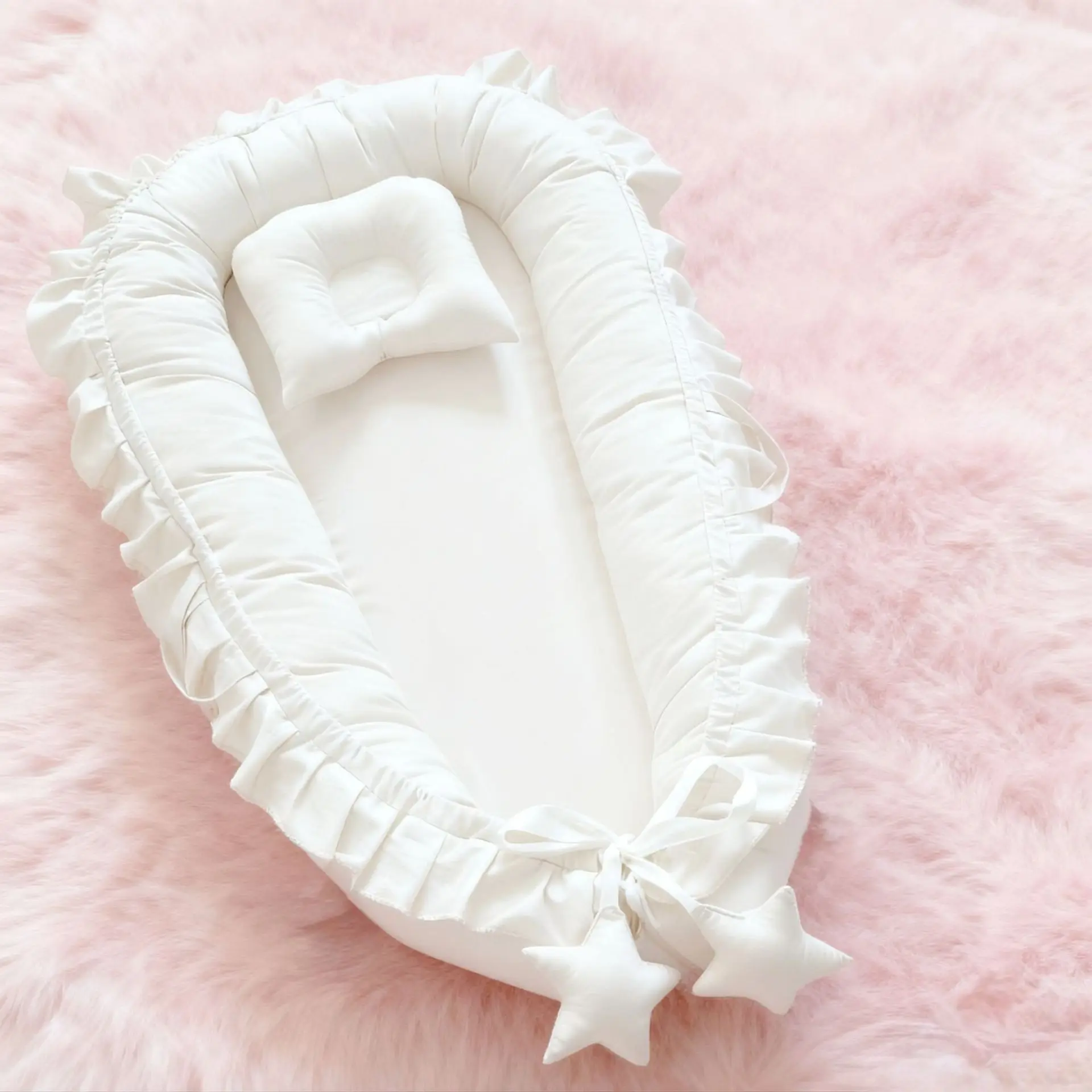 Cama nido de algodón puro para bebé
