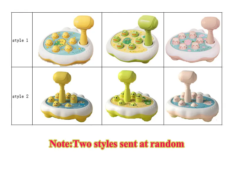 Set completo de juguete Montessori con pato, rana, cerdo y martillo