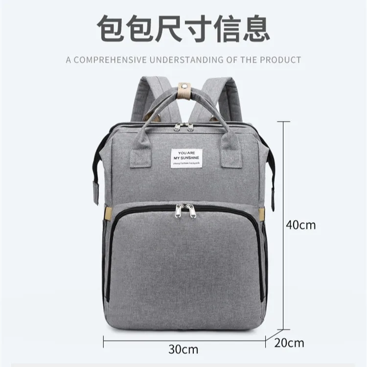 Bolsa de mamá para salir con cama plegable portátil y gran capacidad - imagen 5