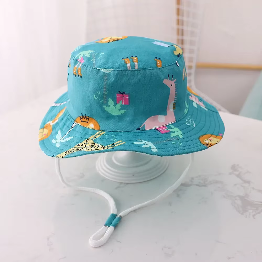 Sombrero de sol bebé unisex transpirable con cuerda anti‑viento - imagen 3
