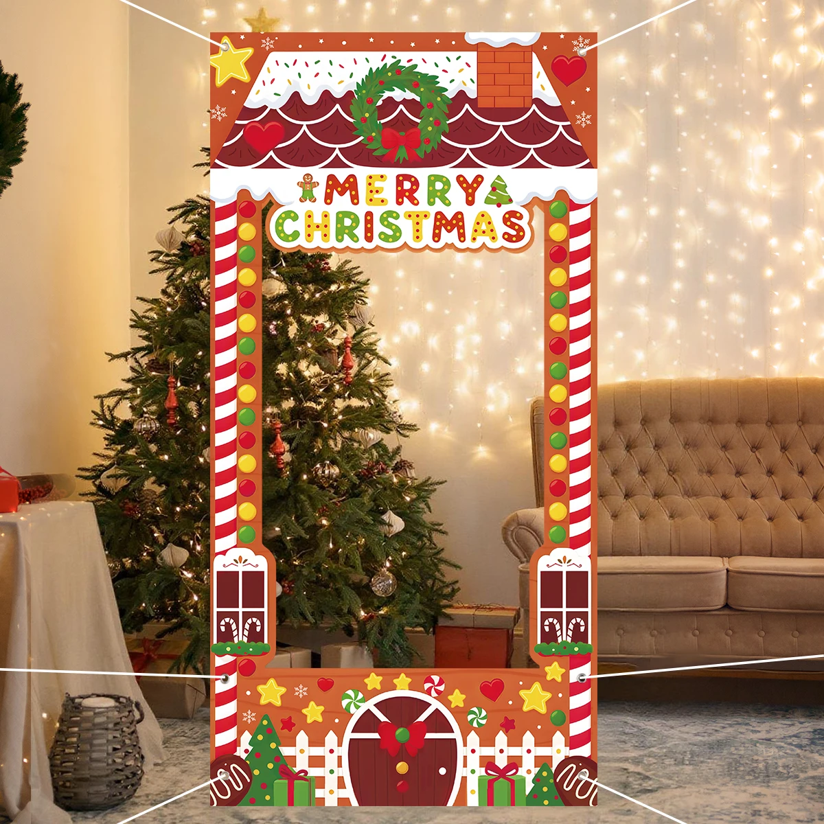 Marco navideño para fotomatón – Decoración infantil de fotos