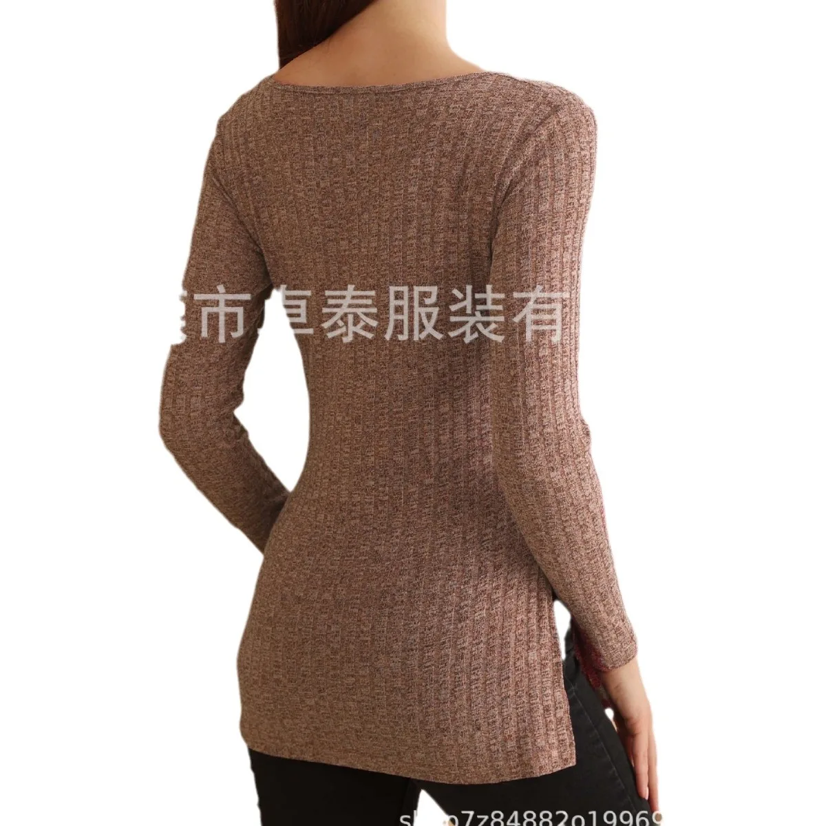 Camiseta de embarazo manga larga elegante para primavera y otoño - imagen 5