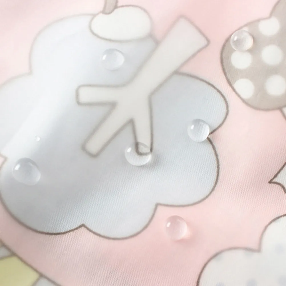 Babero impermeable de manga larga con estampado zoológico rosa - imagen 4