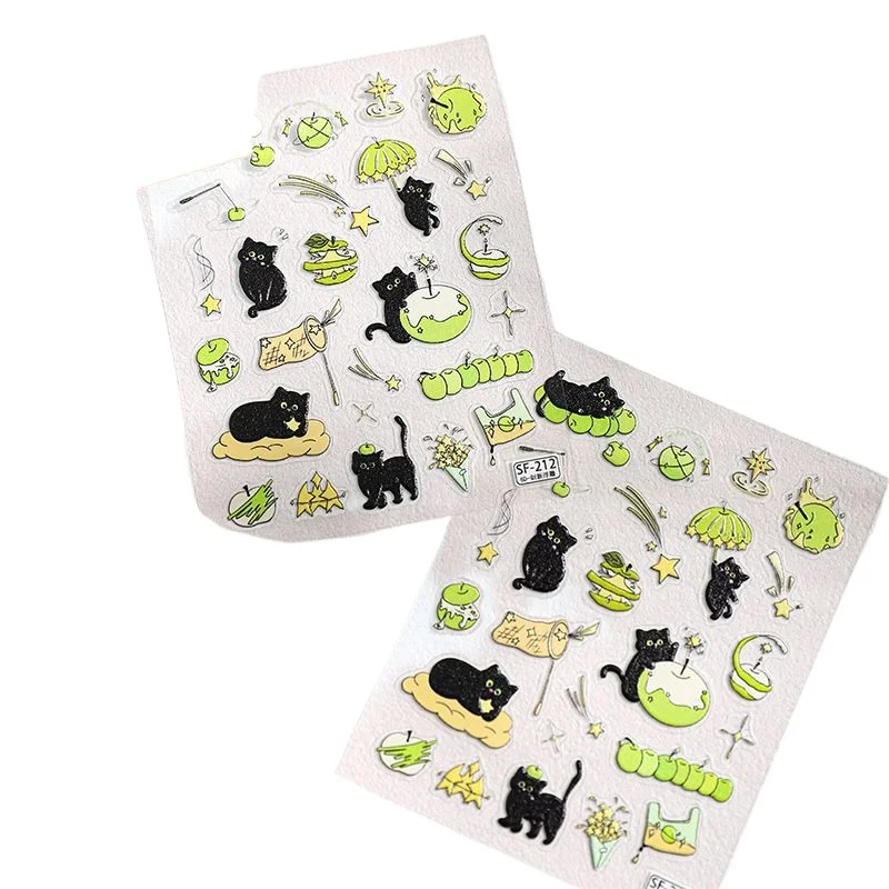 Guka pegatinas 3D infantiles de gato y estrella para manualidades - imagen 2