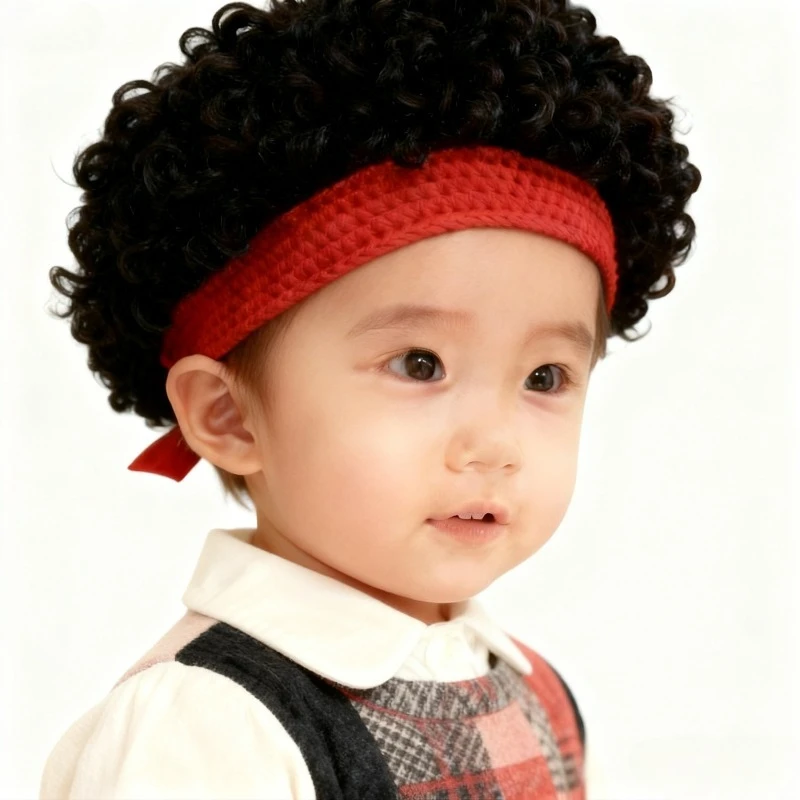 Gorro peluca infantil Halloween – Tejido cálido con personaje