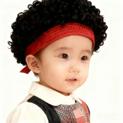 Gorro peluca infantil Halloween – Tejido cálido con personaje