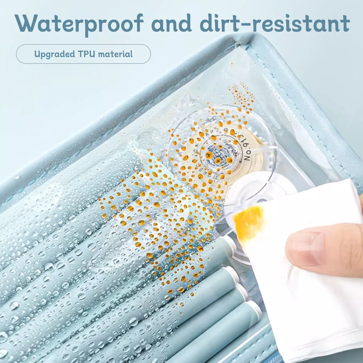 Estuche transparente para lápices – Impermeable con cremallera - imagen 5