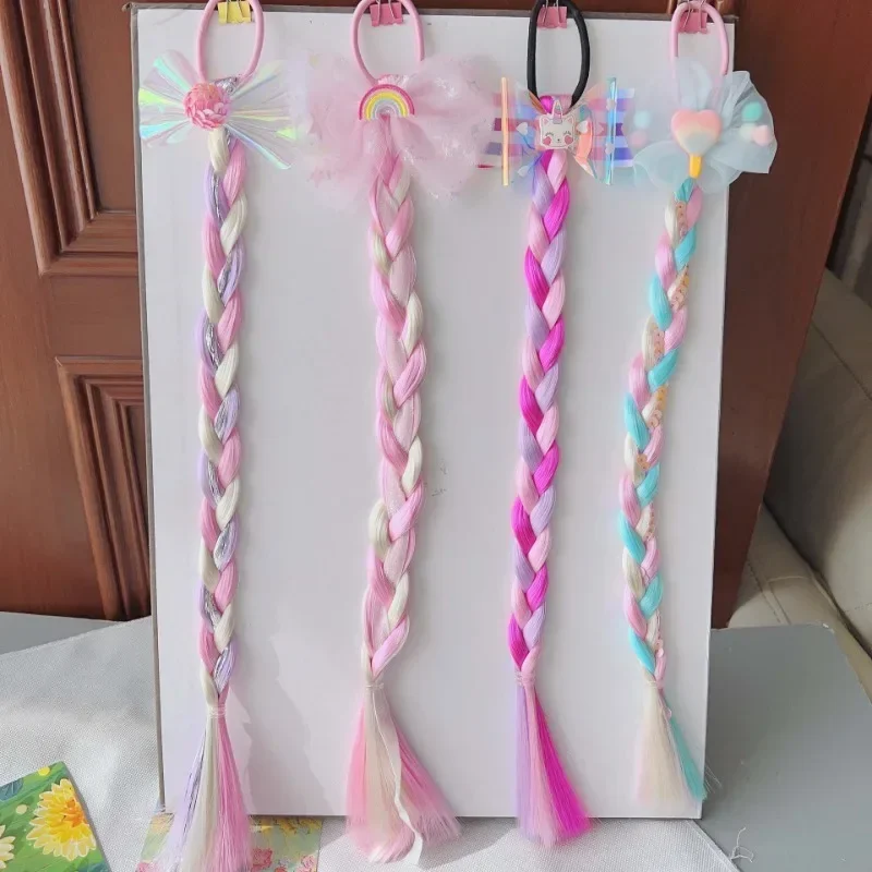 Peluca cola de caballo caramelo para niños y niñas – Estilo princesa - imagen 4