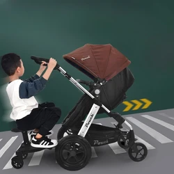 Remolque de cochecito doble antideslizante con tablero desmontable