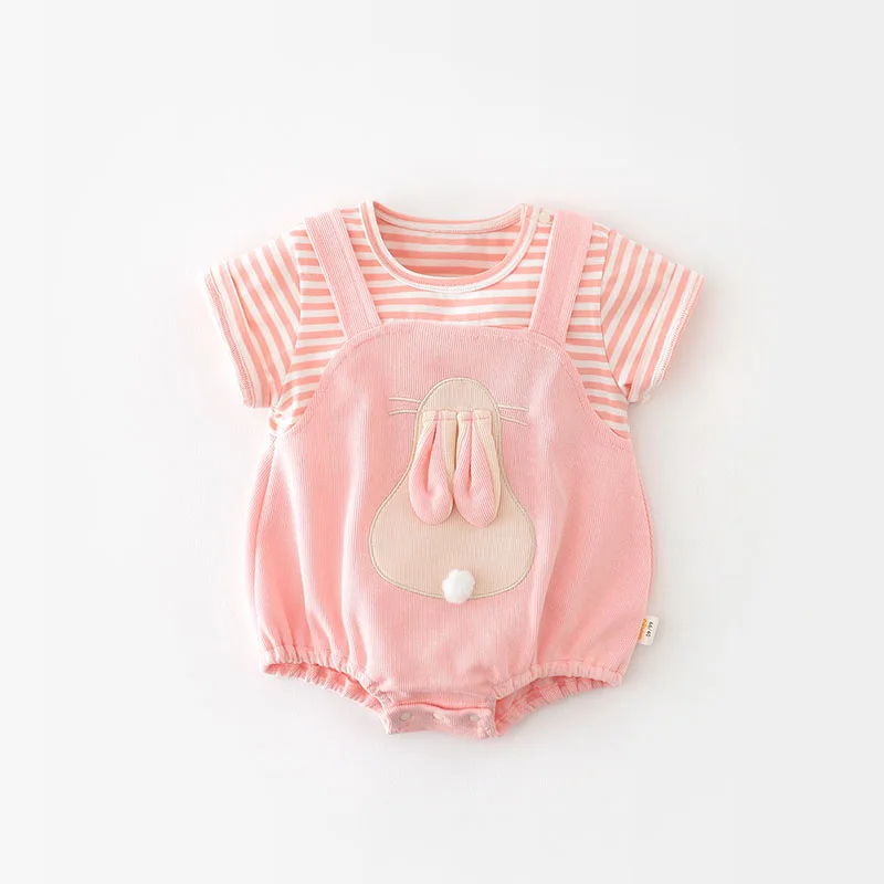 Milangel mono de algodón para niña – conjunto verano